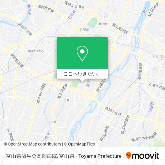 富山県済生会高岡病院地図