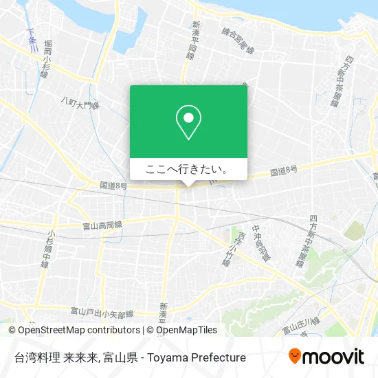 台湾料理 来来来地図