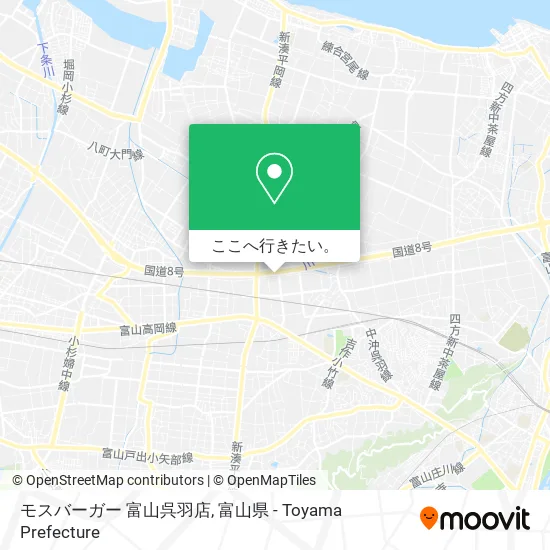モスバーガー 富山呉羽店地図