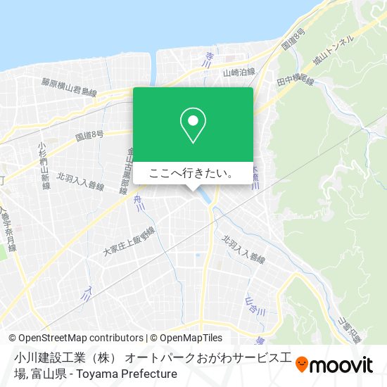 小川建設工業（株） オートパークおがわサービス工場地図