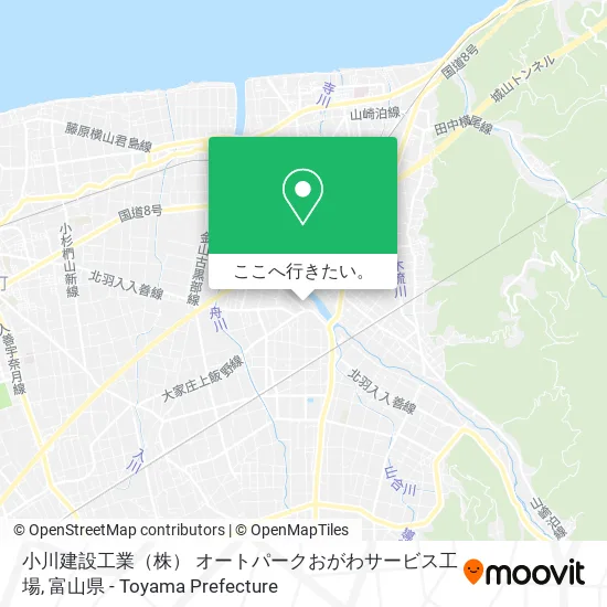 小川建設工業（株） オートパークおがわサービス工場地図