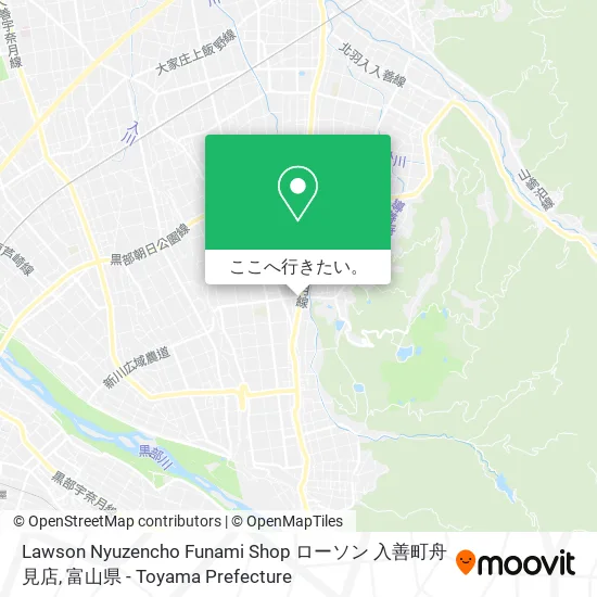 Lawson Nyuzencho Funami Shop ローソン 入善町舟見店地図