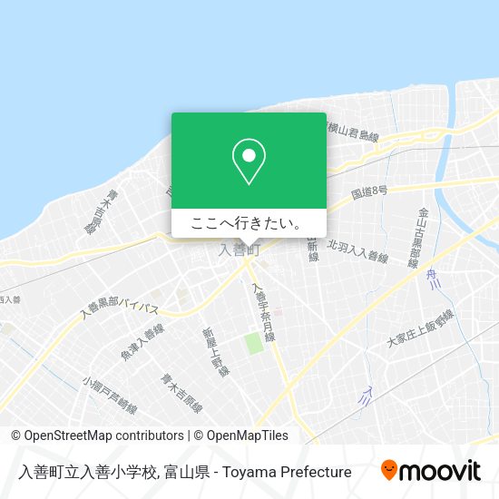入善町立入善小学校地図