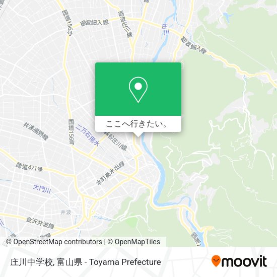 庄川中学校地図