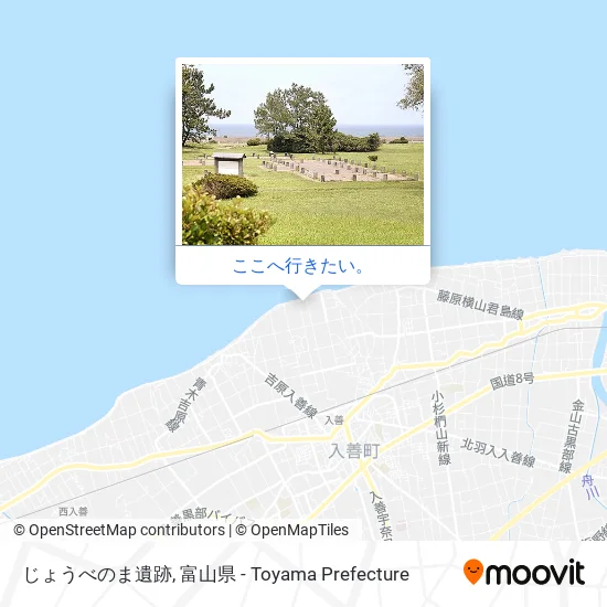 じょうべのま遺跡地図