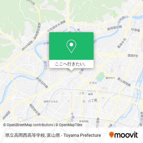 県立高岡西高等学校地図