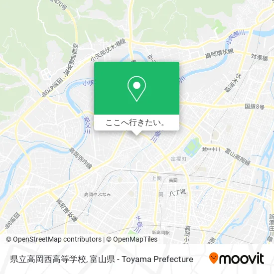 県立高岡西高等学校地図