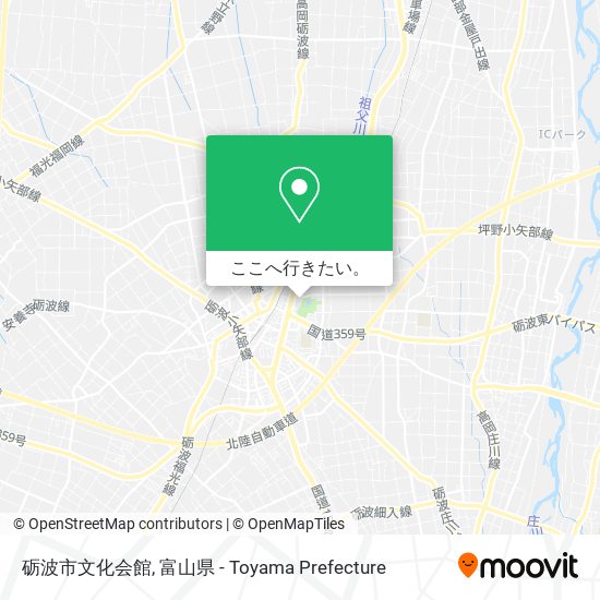 砺波市文化会館地図