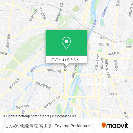 しんめい動物病院地図