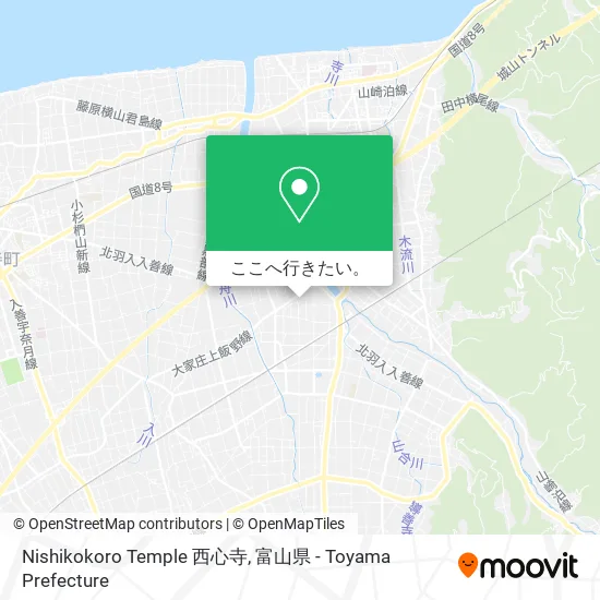 Nishikokoro Temple 西心寺地図