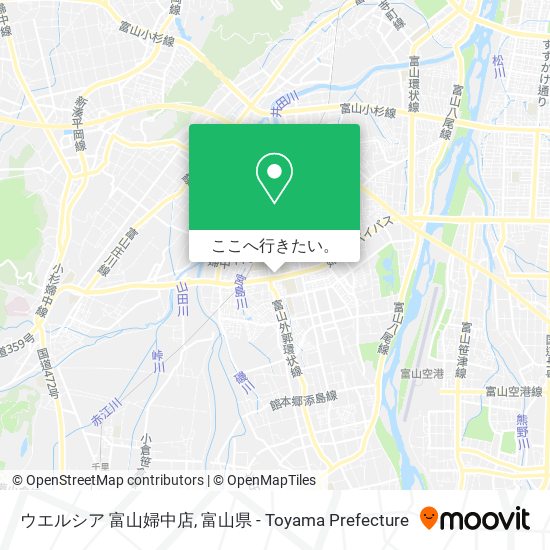 ウエルシア 富山婦中店地図