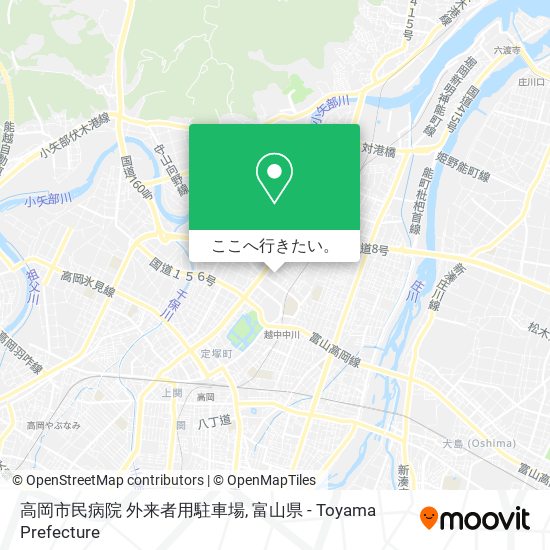 高岡市民病院 外来者用駐車場地図