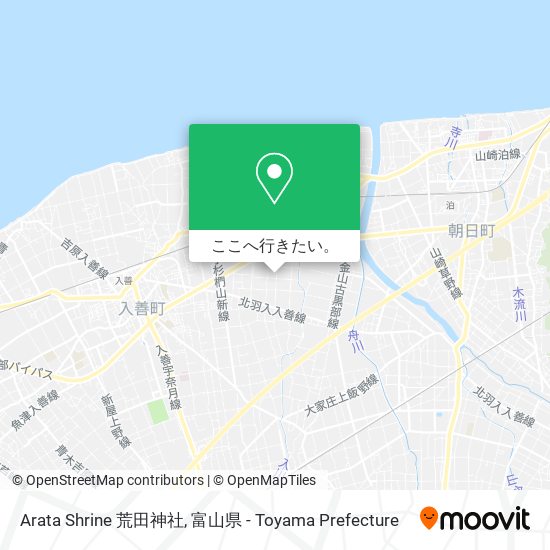 Arata Shrine 荒田神社地図