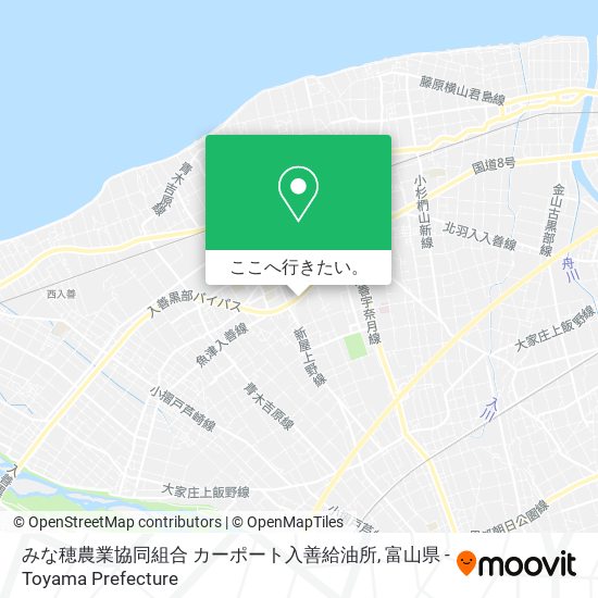 みな穂農業協同組合 カーポート入善給油所地図