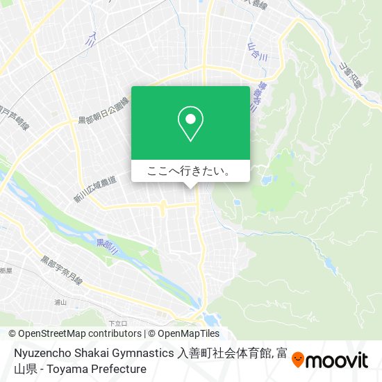 Nyuzencho Shakai Gymnastics 入善町社会体育館地図