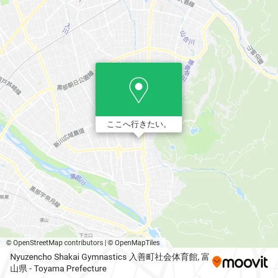 Nyuzencho Shakai Gymnastics 入善町社会体育館地図