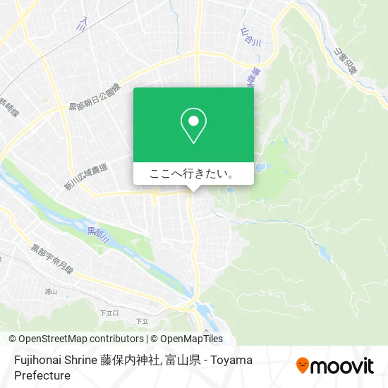 Fujihonai Shrine 藤保内神社地図