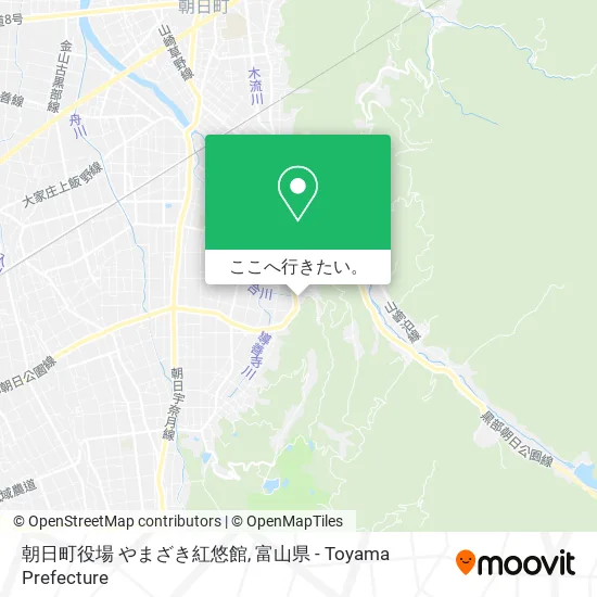 朝日町役場 やまざき紅悠館地図