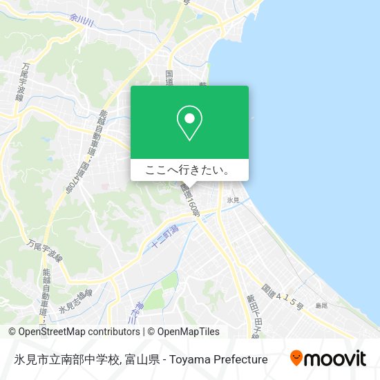氷見市立南部中学校地図