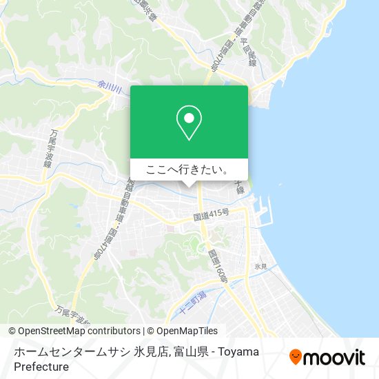 ホームセンタームサシ 氷見店地図