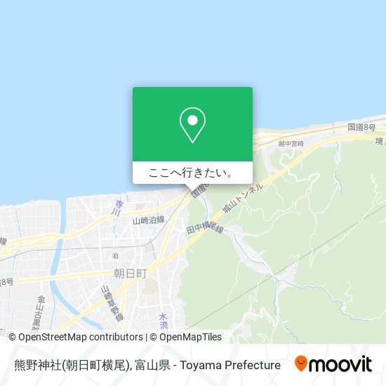 熊野神社(朝日町横尾)地図