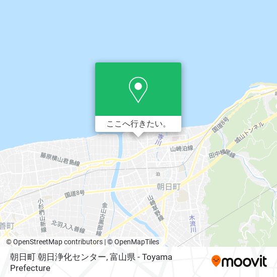 朝日町 朝日浄化センター地図