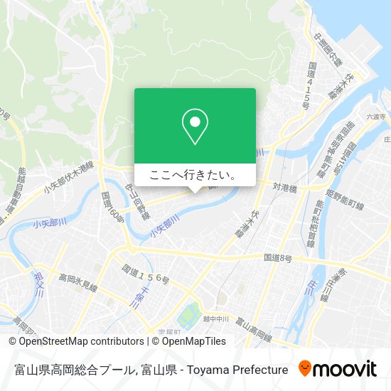 富山県高岡総合プール地図