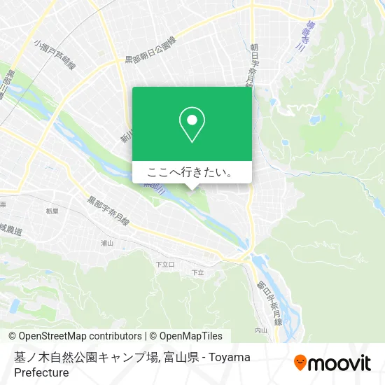 墓ノ木自然公園キャンプ場地図