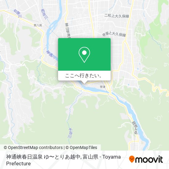 神通峡春日温泉 ゆ〜とりあ越中地図