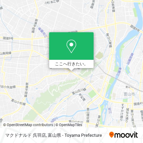 マクドナルド 呉羽店地図