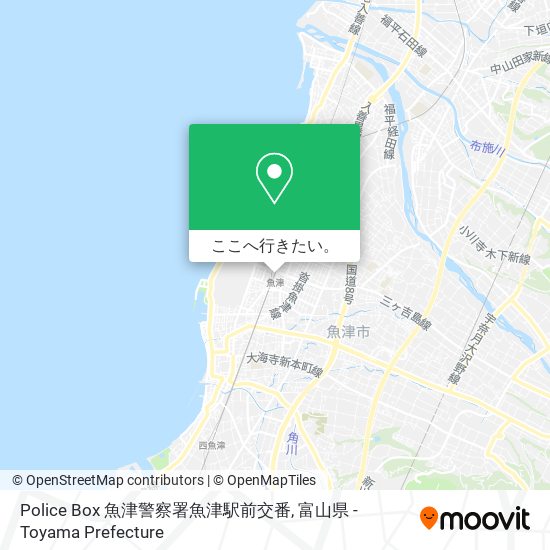 Police Box 魚津警察署魚津駅前交番地図