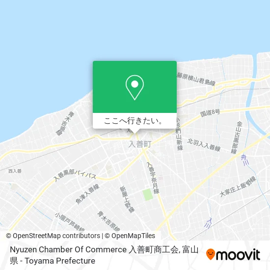 Nyuzen Chamber Of Commerce 入善町商工会地図