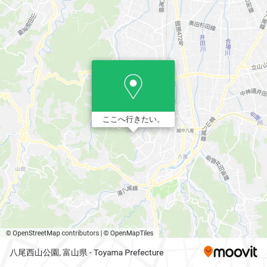 八尾西山公園地図