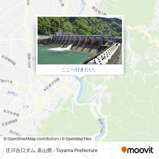 庄川合口ダム地図