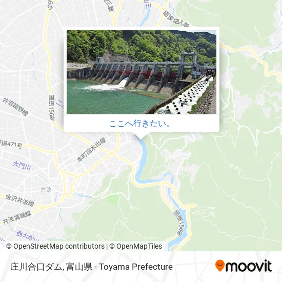 庄川合口ダム地図