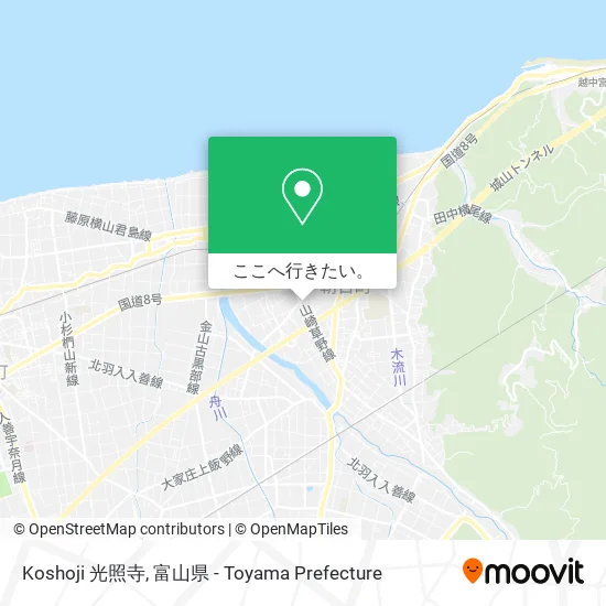 Koshoji 光照寺地図