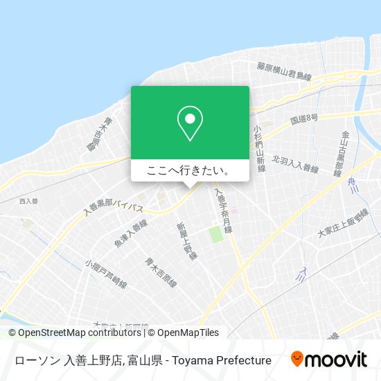 ローソン 入善上野店地図