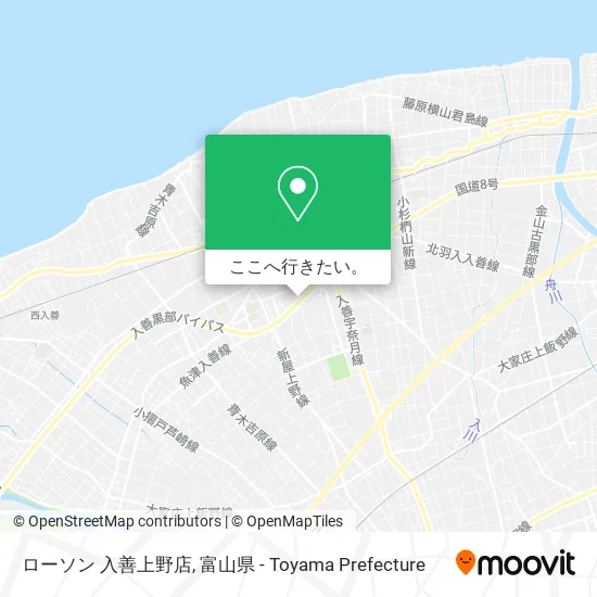 ローソン 入善上野店地図