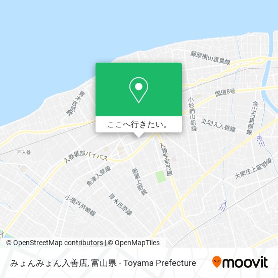 みょんみょん入善店地図