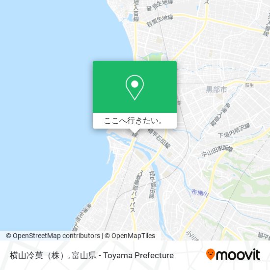 横山冷菓（株）地図
