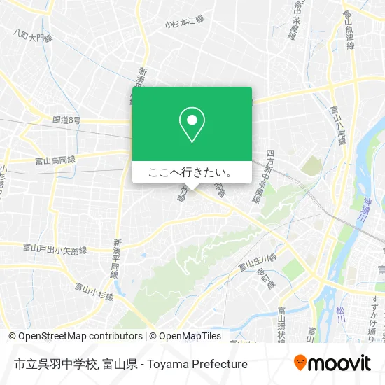 市立呉羽中学校地図
