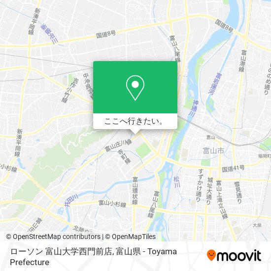 ローソン 富山大学西門前店地図