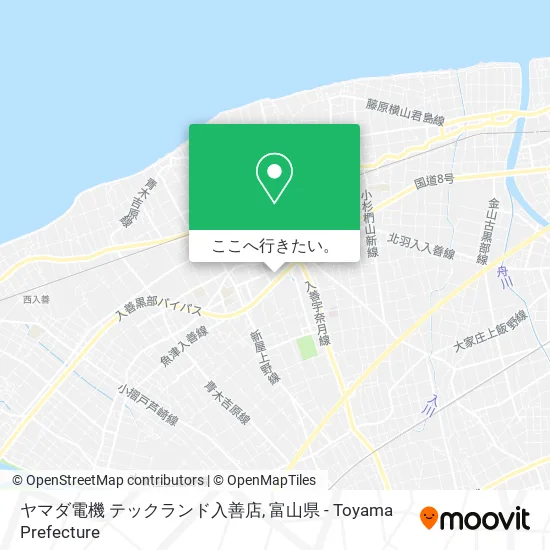 ヤマダ電機 テックランド入善店地図