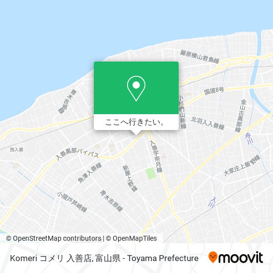 Komeri コメリ 入善店地図