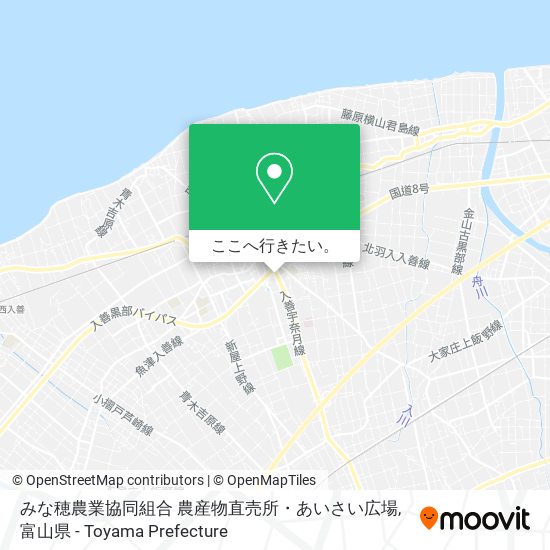 みな穂農業協同組合 農産物直売所・あいさい広場地図