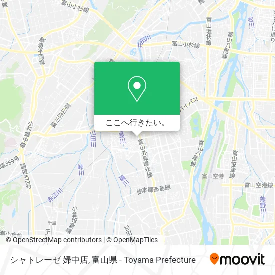 シャトレーゼ 婦中店地図