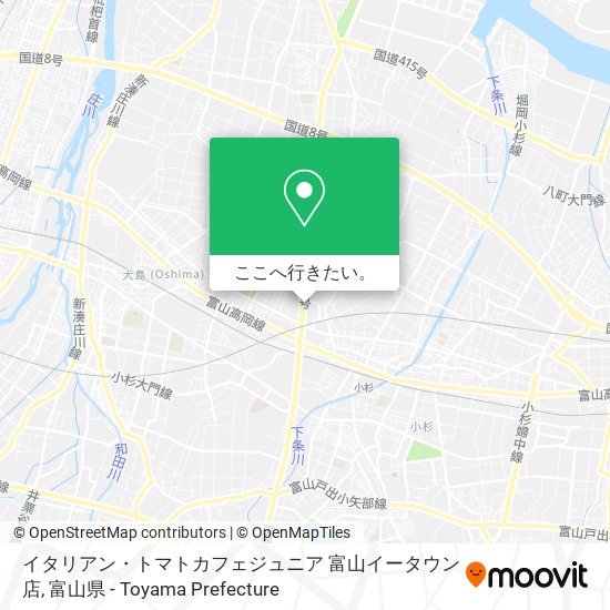 イタリアン・トマトカフェジュニア 富山イータウン店地図
