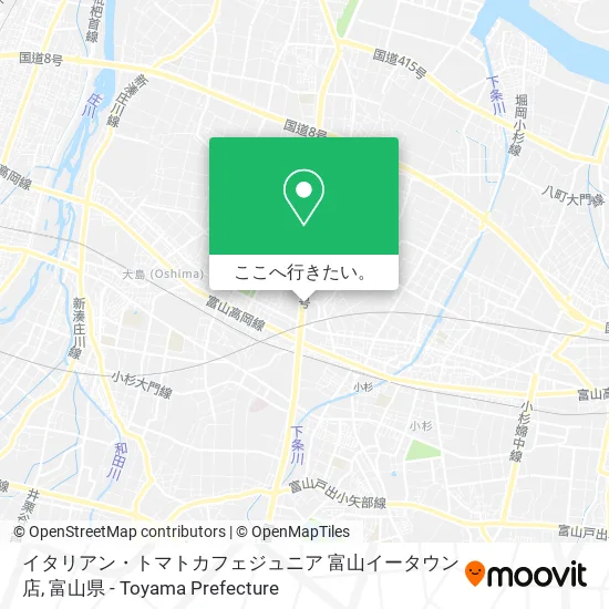 イタリアン・トマトカフェジュニア 富山イータウン店地図