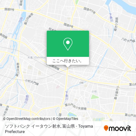 ソフトバンク イータウン射水地図