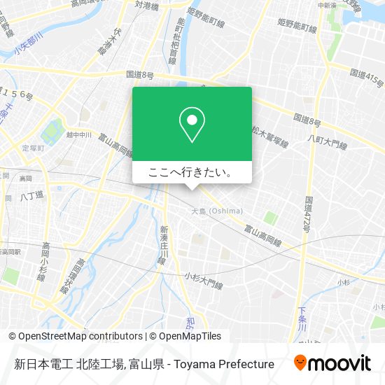 新日本電工 北陸工場地図